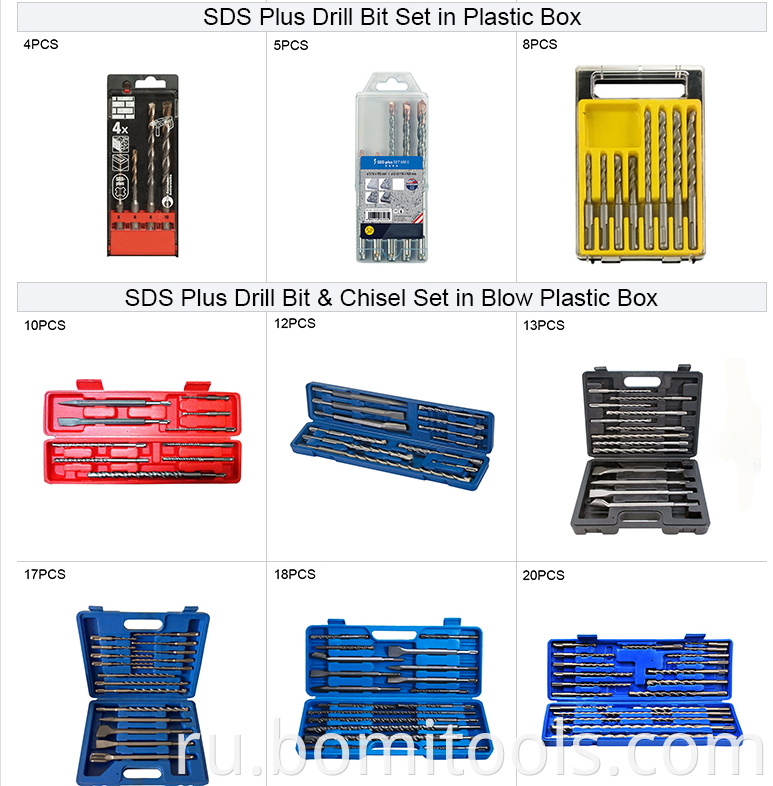 SDS PLUS Drill Bit and Chisel Set